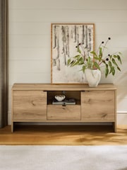 Mid Natural Edison Oak Effect TV Unit - Image 1 of 4