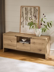 Mid Natural Edison Oak Effect TV Unit - Image 2 of 4