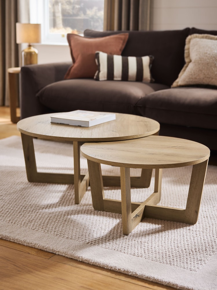 Mid Natural Edison Oak Effect Coffee Table - Image 1 of 4 Mid Natural Edison Oak Effect Coffee Table - Image 1 of 4