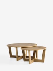 Mid Natural Edison Oak Effect Coffee Table - Image 2 of 4