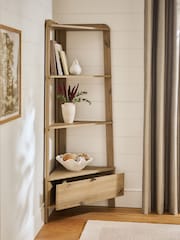 Mid Natural Edison Oak Effect Shelf - Image 2 of 7