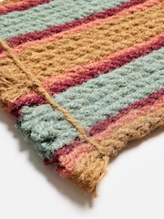 Oliver Bonas Blue Striped Doormat - Image 3 of 4