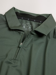 Khaki Green Active Golf Textured Training Polo Shirt - Image 7 of 8