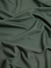 Khaki Green Active Golf Textured Training Polo Shirt - Image 8 of 8