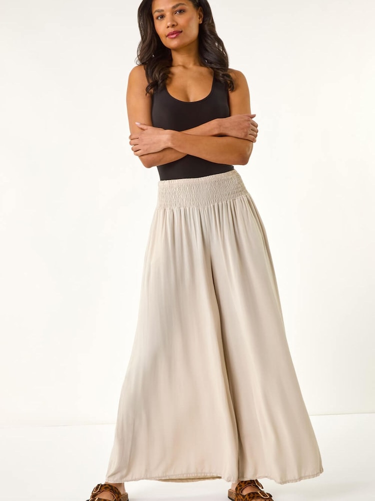 Roman Natural Relaxed Wide Leg Trouser - Image 2 of 5