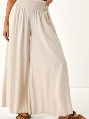Roman Natural Relaxed Wide Leg Trouser - Image 4 of 5