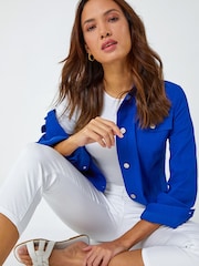 Синий - Roman Стрейчевый карман с деталью куртки - Изображение 1 5