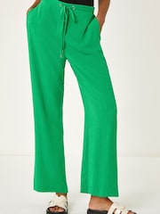 Roman Green Full Length Linen Trousers - Image 4 of 5