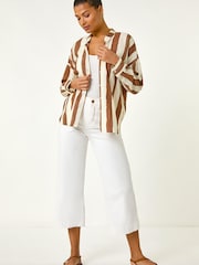 قميص مريح بطبعة مخططة مزوَّد بأزرار من Roman - Image 2 of 5