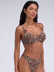 Boux Avenue Black Leopard Print Santorini Bikini Bottoms - Image 5 of 5