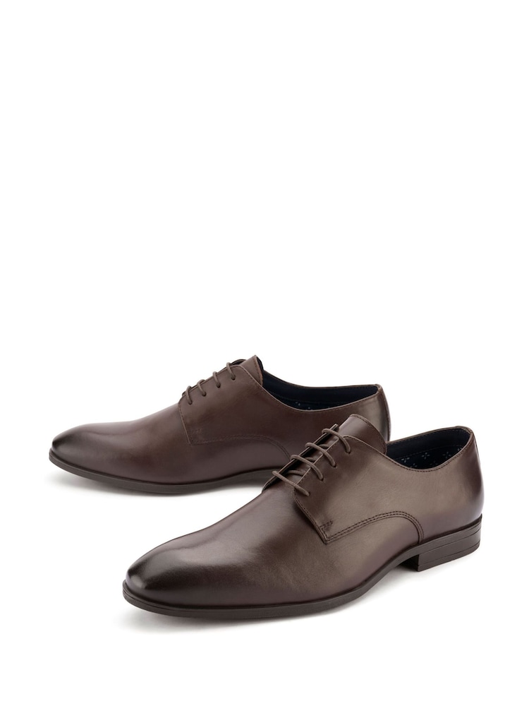 Skopes Dark Brown Plain Derby Shoes - Image 2 of 4