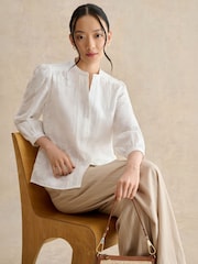 Hobbs White Fallon Blouse - Image 3 of 5