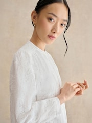 Hobbs White Fallon Blouse - Image 4 of 5