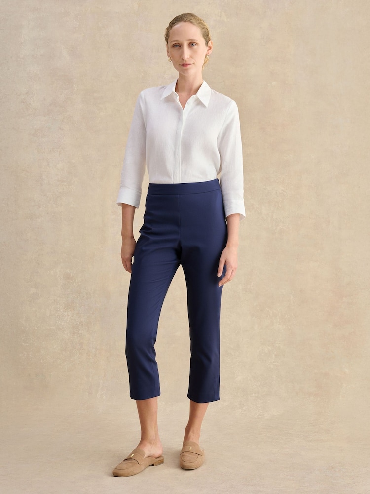 Hobbs Blue Giselle Capri Trousers - Image 1 of 5