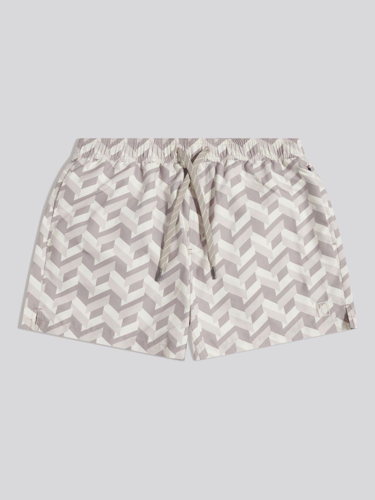 U.S. Polo Assn Natural Geo Tile Swim Shorts - Image 1 of 3