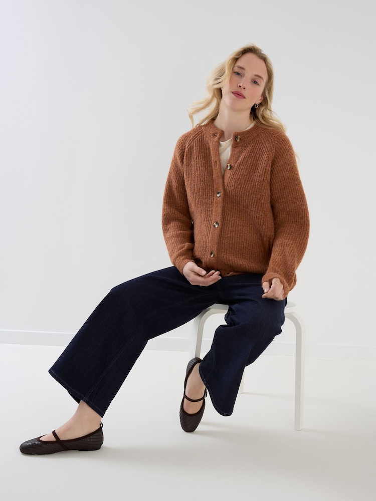 JoJo Maman Bébé Long Sleeve Chunky Knit Maternity Cardigan - Kuva 2 / 5 JoJo Maman Bébé Long Sleeve Chunky Knit Maternity Cardigan - Kuva 2 / 5