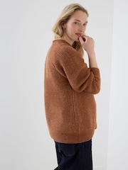 JoJo Maman Bébé Long Sleeve Chunky Knit Maternity Cardigan - Kuva 4 / 5