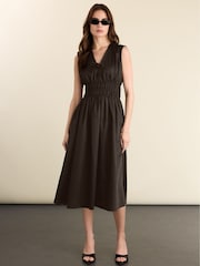 Baukjen Kyrah Cotton Waisted Midi Dress - 圖片 1/5