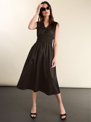 Baukjen Kyrah Cotton Waisted Midi Dress - 圖片 3/5
