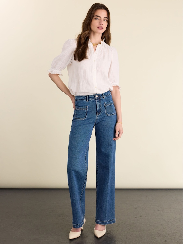 Baukjen White Bryony Cheesecloth Blouse - Image 2 of 5