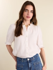 Baukjen White Bryony Cheesecloth Blouse - Image 4 of 5