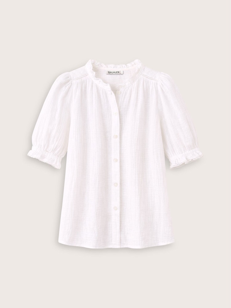 Baukjen White Bryony Cheesecloth Blouse - Image 5 of 5