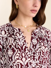 Baukjen Purple Claudia Printed Blouse - Image 2 of 4