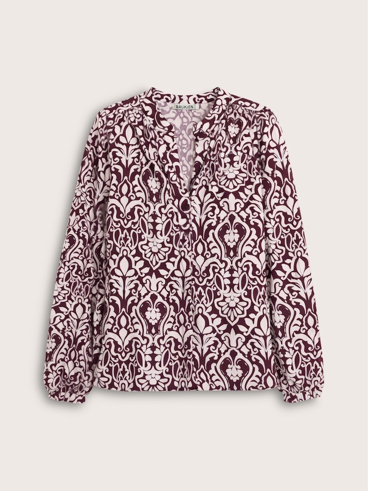 Baukjen Purple Claudia Printed Blouse - Image 4 of 4