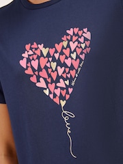 Lipsy Navy Blue Boyfriend Wear It With Love T-Shirt - Image 4 of 5