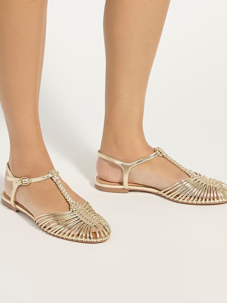 Dune London Metallic Harmoni Ballet Pumps - Image 1 of 6