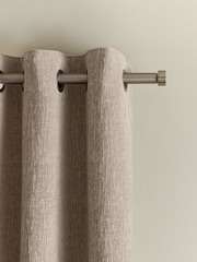 Natural Feather Heavyweight Chenille Blackout/Thermal Eyelet Curtains - Image 3 of 5