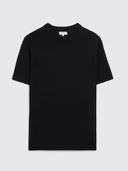 MOSS Black Linen Blend T-Shirt - Image 4 of 4
