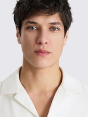 MOSS White Cuban Stripe Shirt - Image 3 of 4