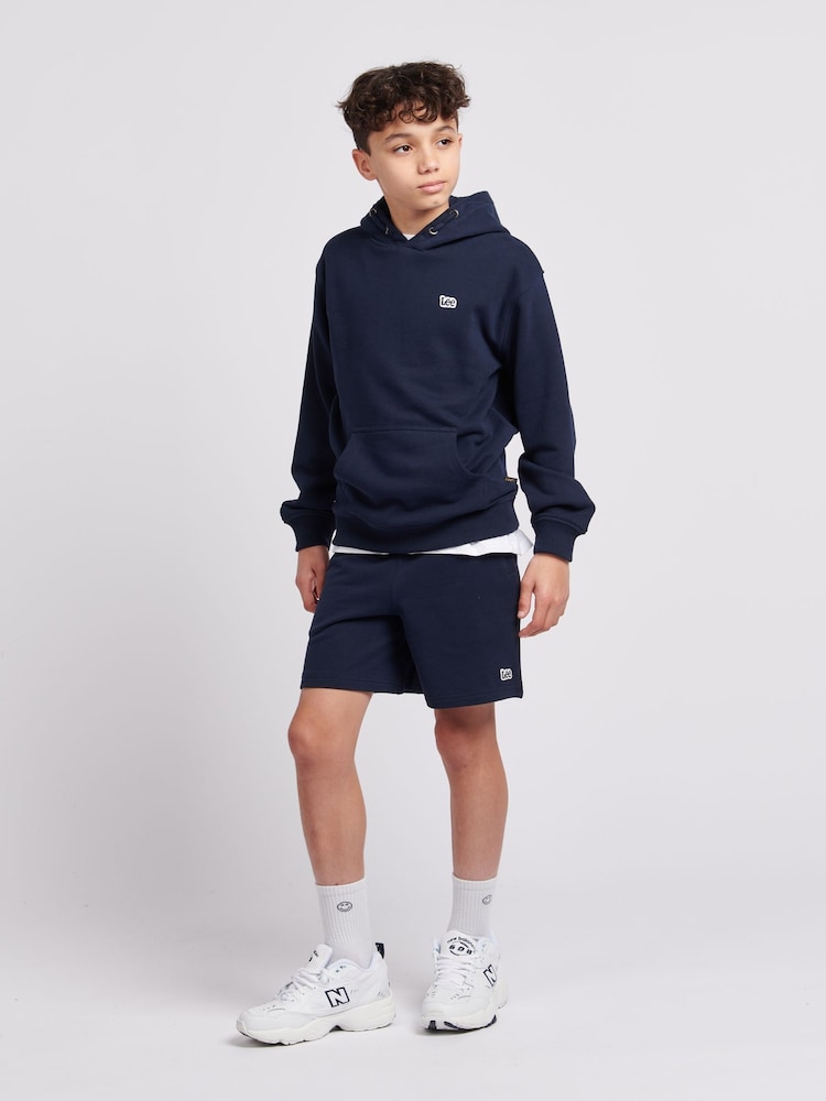 Lee Navy Blazer Loopback Fleece Badge Shorts - Image 2 of 8