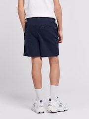 Lee Navy Blazer Loopback Fleece Badge Shorts - Image 3 of 8