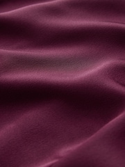 CERENE Caitlyn Burgundy Red Angel Sleeves Satin Maxi Dress - Image 9 of 10