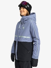 Roxy Blue Waterproof Thermal Highridge Block Colour Snow Ski Jacket - Image 3 of 9