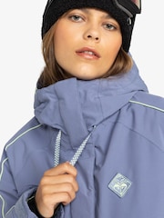 Roxy Blue Waterproof Thermal Highridge Block Colour Snow Ski Jacket - Image 4 of 9
