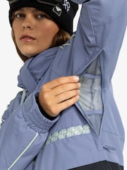 Roxy Blue Waterproof Thermal Highridge Block Colour Snow Ski Jacket - Image 5 of 9