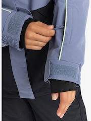 Roxy Blue Waterproof Thermal Highridge Block Colour Snow Ski Jacket - Image 7 of 9