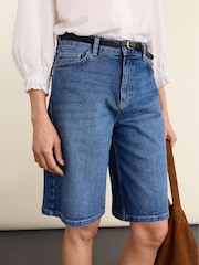 Baukjen Blue Britney Cotton Stretch Denim Shorts - Image 1 of 5