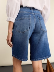 Baukjen Blue Britney Cotton Stretch Denim Shorts - Image 2 of 5