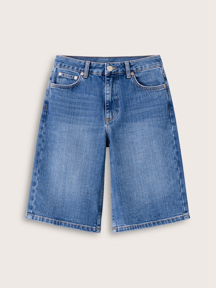 Baukjen Blue Britney Cotton Stretch Denim Shorts - Image 5 of 5