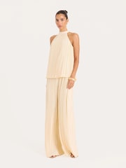 4th & Reckless Plisse Wide Leg Trousers - תמונה 2 מתוך 4