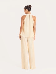 4th & Reckless Plisse Wide Leg Trousers - תמונה 3 מתוך 4