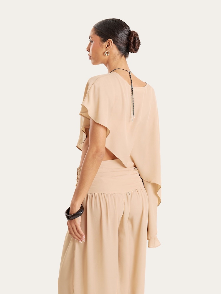 4th & Reckless Cream Cape Poncho Blouse - Image 2 of 4