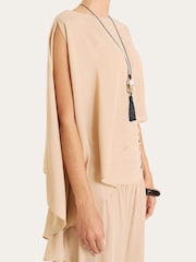 4th & Reckless Cream Cape Poncho Blouse - Image 3 of 4
