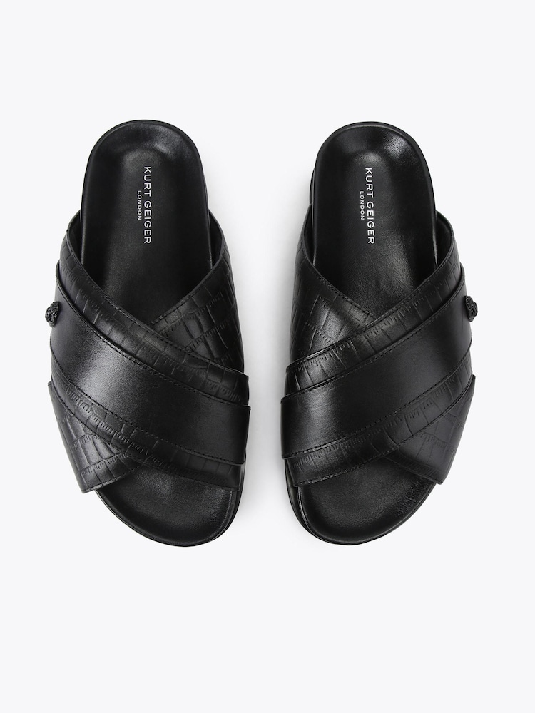 Kurt Geiger London Black Baron Sandals - Image 2 of 4