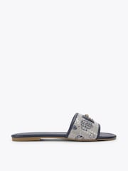 Kurt Geiger London Blue Chiswick Flat Sandals - Image 1 of 4