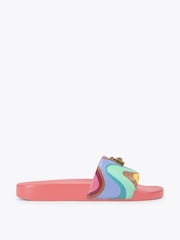 Kurt Geiger London Coral Pink Brixton Poolslide Sandals - Image 1 of 4